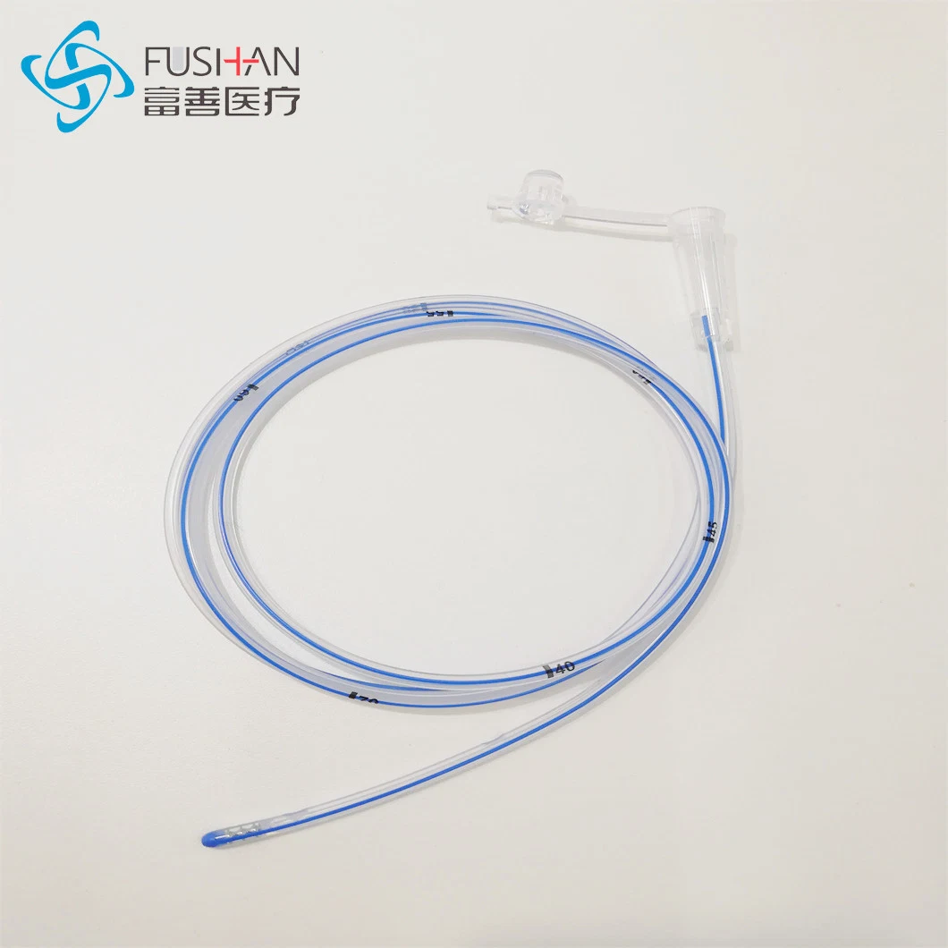 Fushan Disposable Silicone Transparent Stomach Tube Feeding Ryle's Catheter with Stainless Steel Ball Eo Sterile Medical CE ISO13485