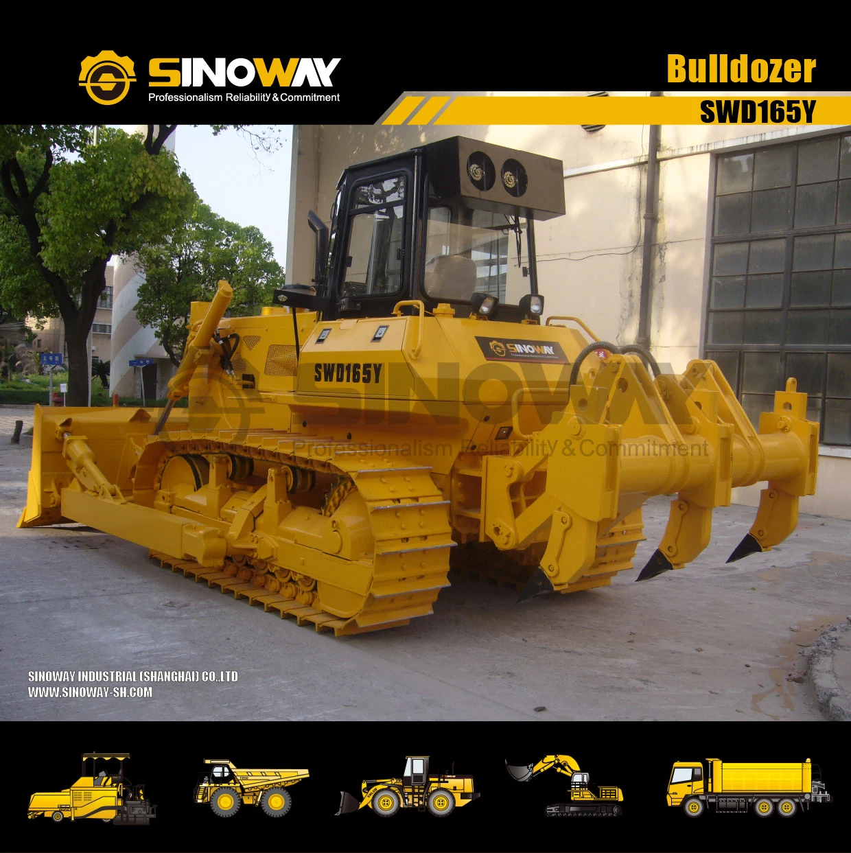 Cat Tech. 165Bulldozer HP 18bouteur chenillé ton poids en fonctionnement