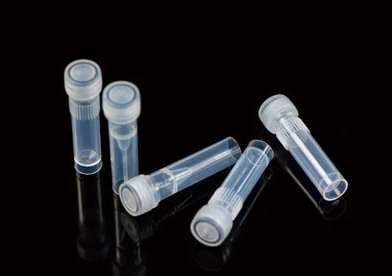 Cryogenic Tubes, Cryovials, Screw Microtube, PP, 2.0ml, Sterile, Without Marking Area, with Cap, 50PCS/Bag, 10 Bags/Box, 	2 Boxes/Case. CE, ISO, SGS Certified.