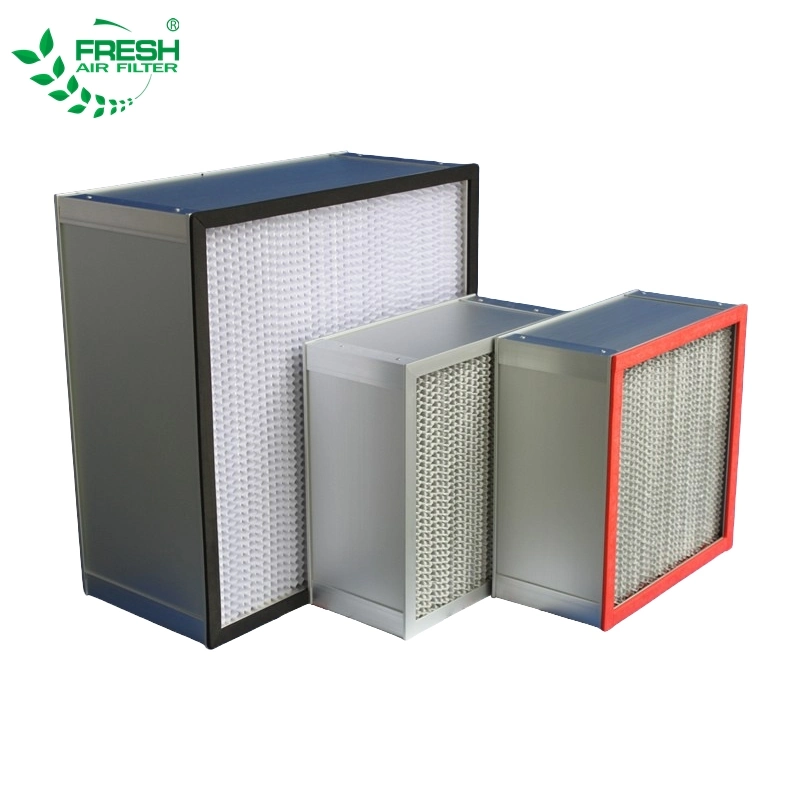 High Dust Holding Capacity 99.99% High-Temp. HEPA Deep-Pleat Filter