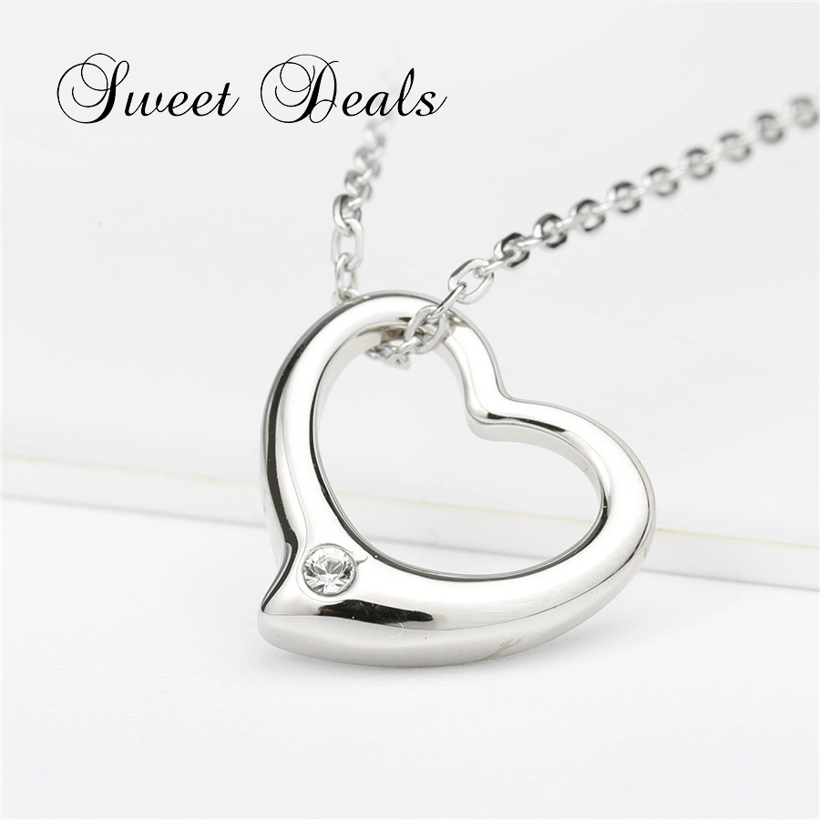 Heart Necklace Simple Pendant Fashion Jewelry S925 Sliver Jewelry