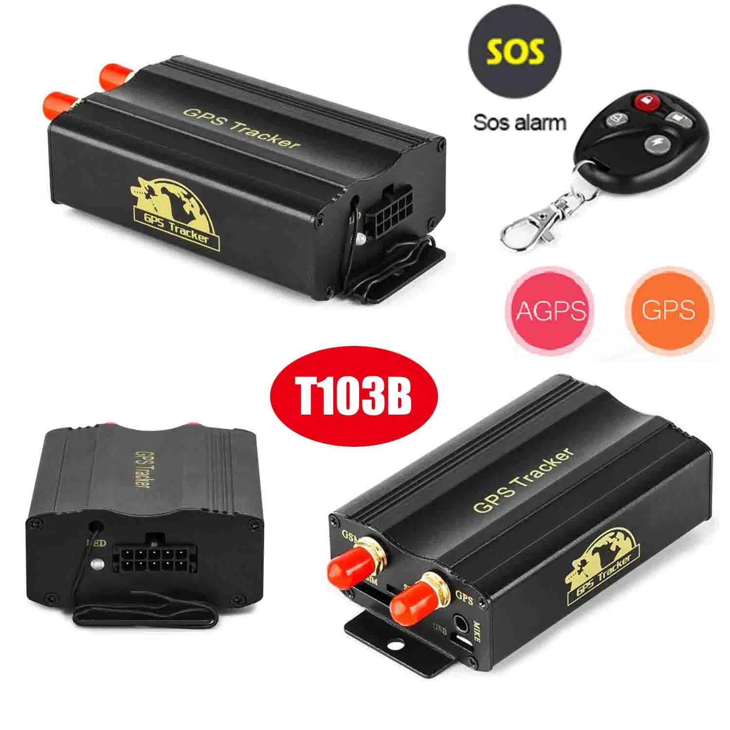 Factory Supply GSM Car GPS Tracker Tracking with Cut Engine Remotely T103B