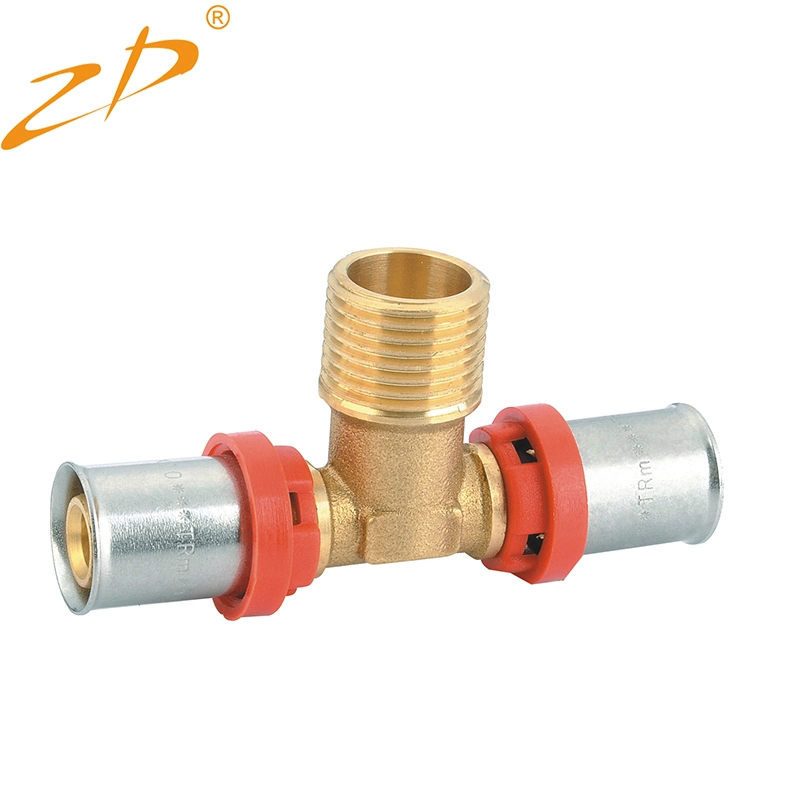 Tuyau de gaz d'alimentation d'usine Pex Brancher le raccord 16-32mm raccord mâle à sertir