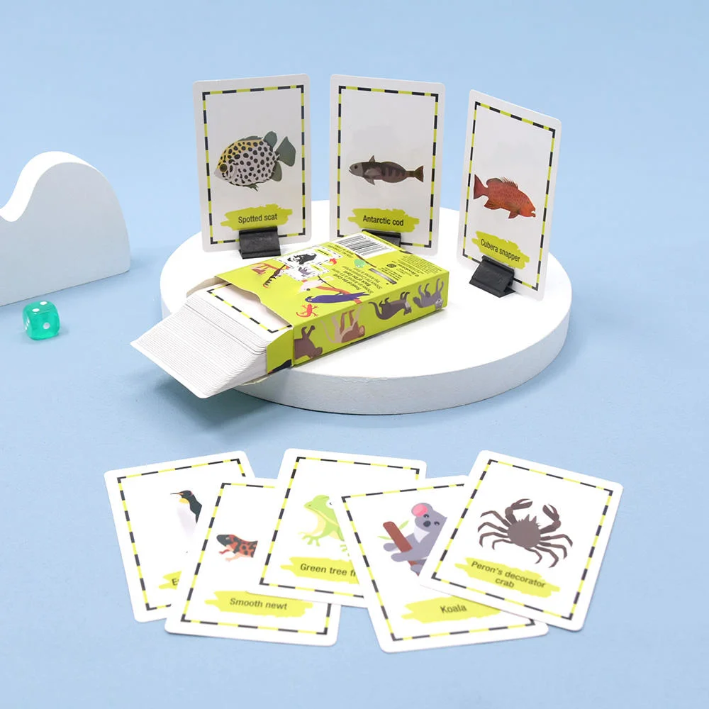 L'emballage personnalisé jeu de carte PVC l'éducation des enfants jouant la carte Flash