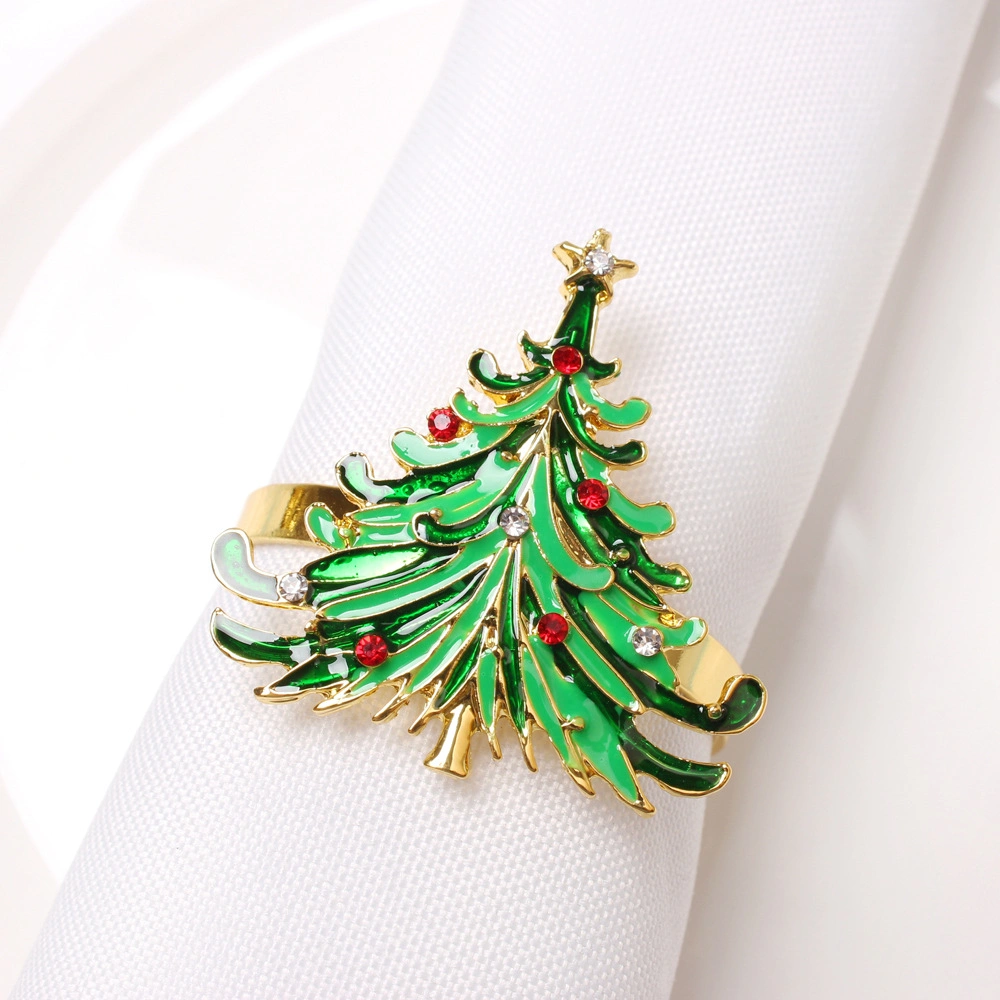 Holiday Christmas Table Decoration Christmas Tree Design Napkin Ring Holiday Decoration