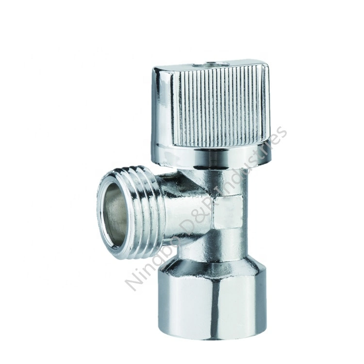 15mm Two-Way Male Female End Zinc Material Water Angle Stop Valve