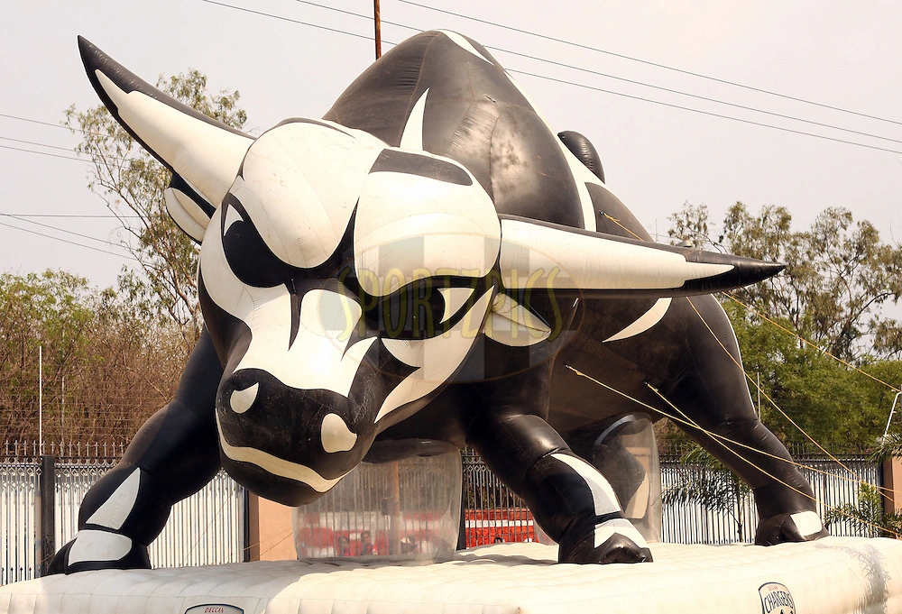 Boyi Event Decorative Props Inflatable Black Bull, Advertising Inflatable Bull