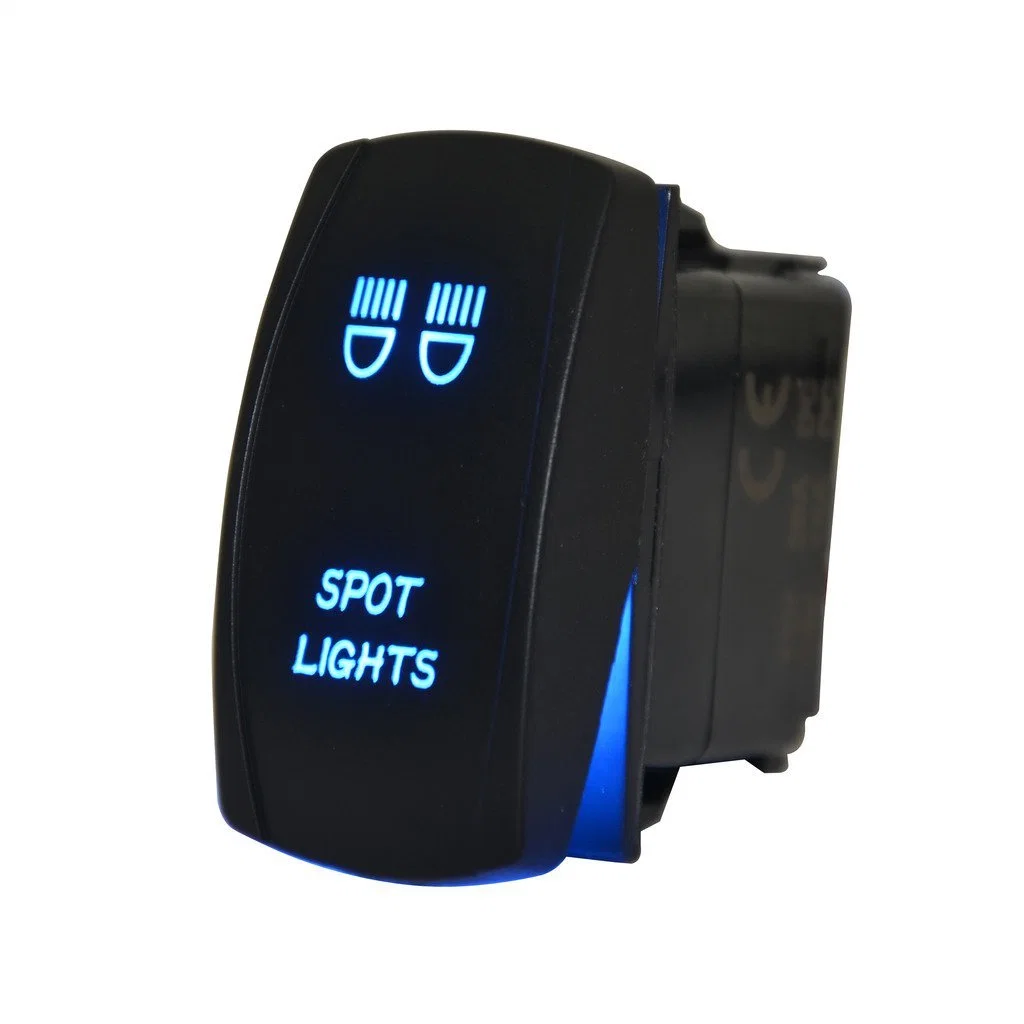 Blaue Wippschalter mit Laserbeleuchtung, 20A 12V ein/aus-LED-Leuchte