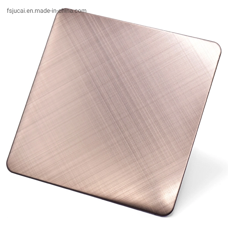 Customize Gold Color Brush Finish Stainless Steel Sheet