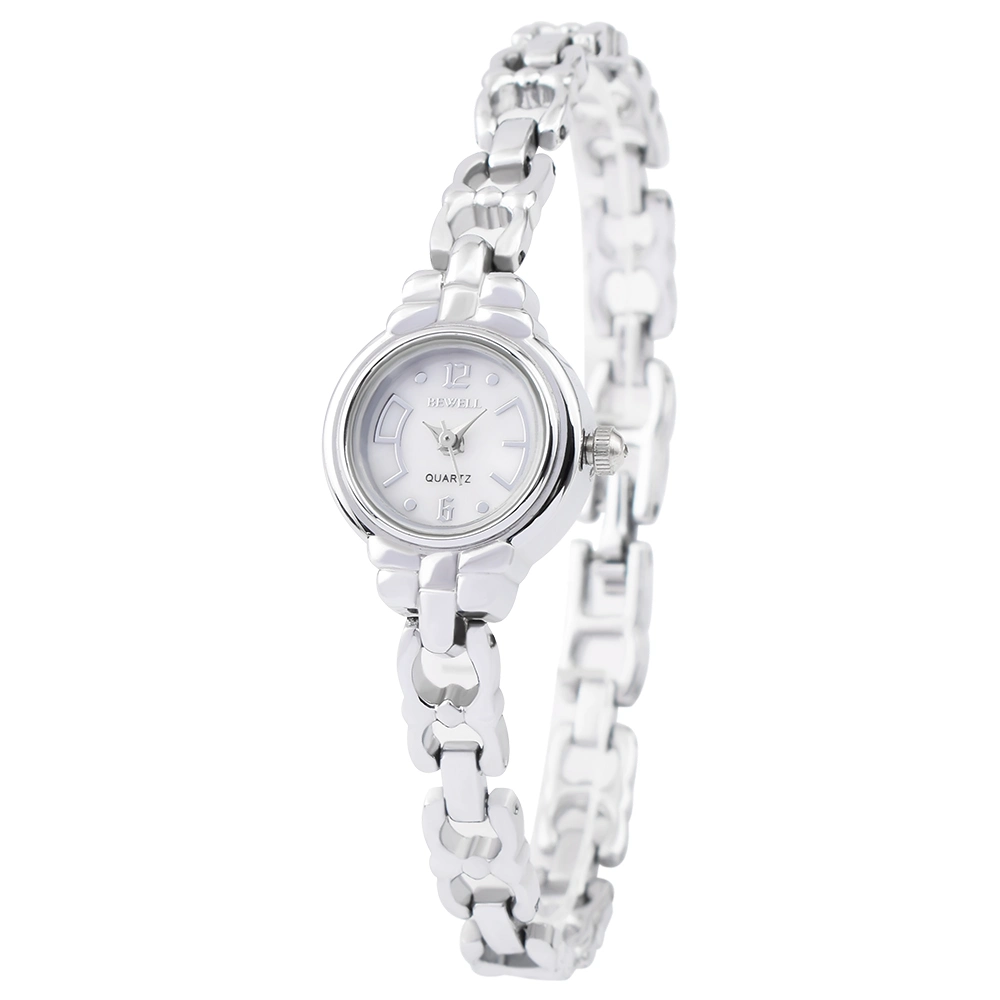 Bewell moda regalo elegante carcasa de acero inoxidable Dial Rp&amp;Las mujeres de la banda de muñeca reloj de cuarzo&amp;CONJUNTO DE PULSERA