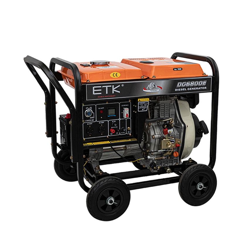 5kw Diesel Generator Set with Guarantee Quality (Big Wheels)