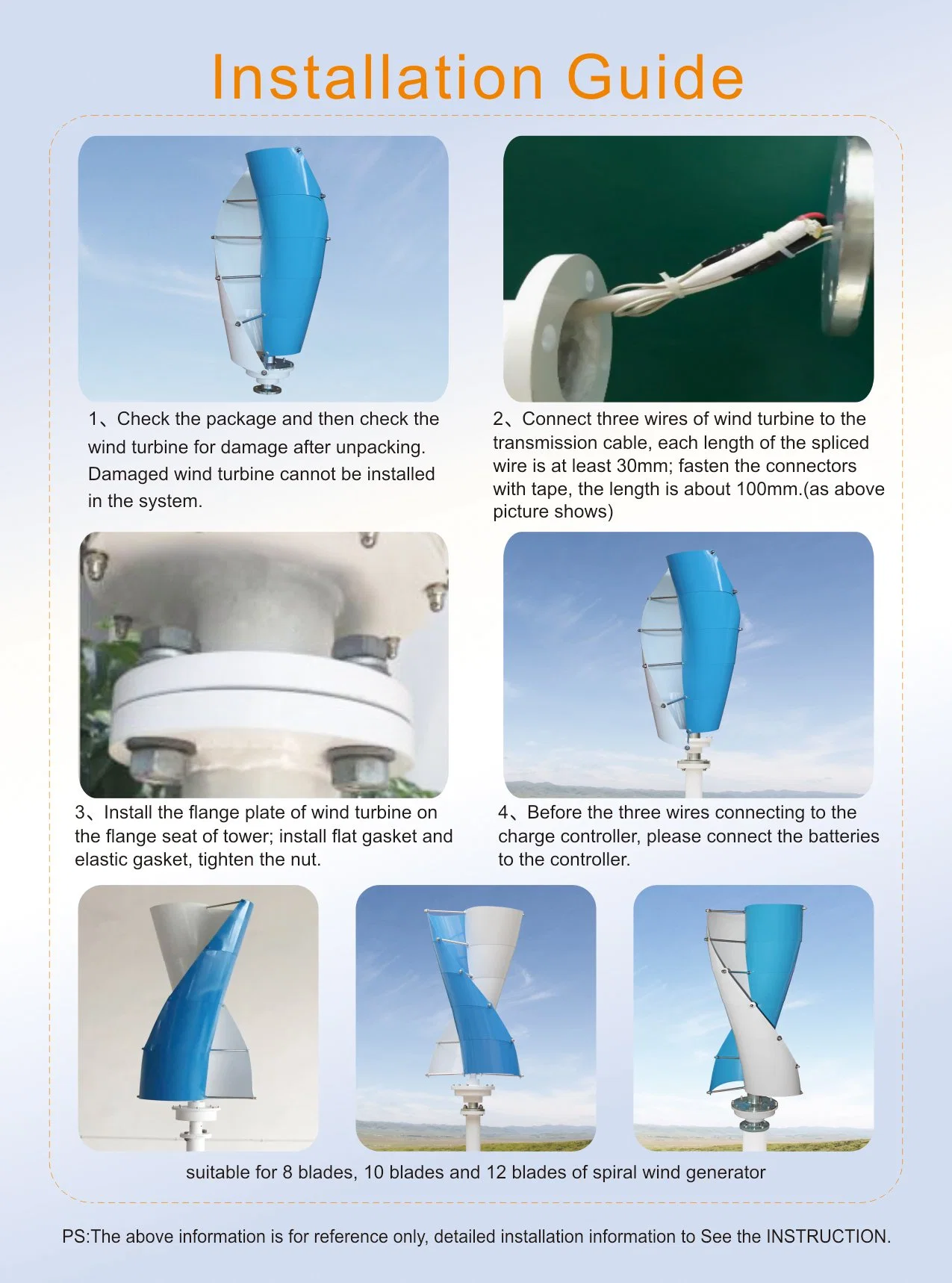 Generador de energía eólica de turbina vertical de 0W a 3000W, 5000W y 10 Kw Flyt Wind Power