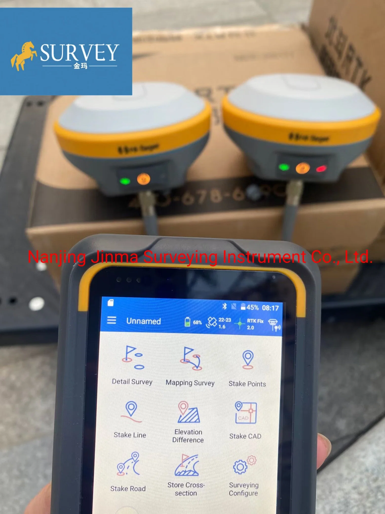 Récepteur Gnss professionnel Hi-Target V90plus GPS Gnss Rtk avec E-Bubble et NFC