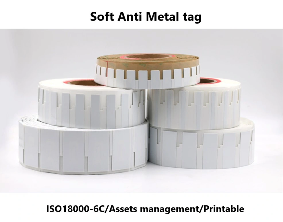 Mini Printable Soft Passive UHF RFID Label Flexible Tags Easy to Install for It Asset Tracking on Curved Surface