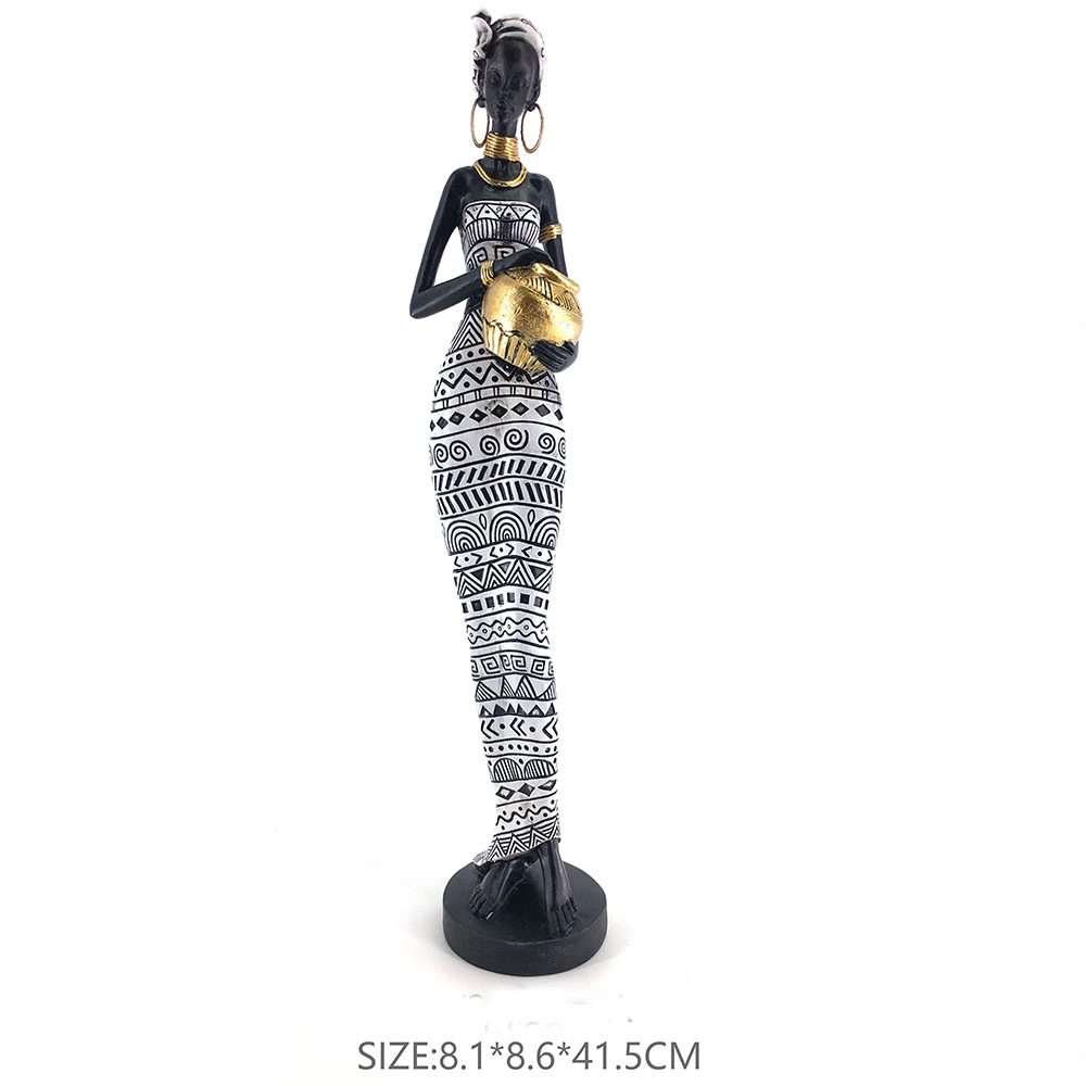 Wholesale/Supplier Tabletop Decoration Resin African Figurine