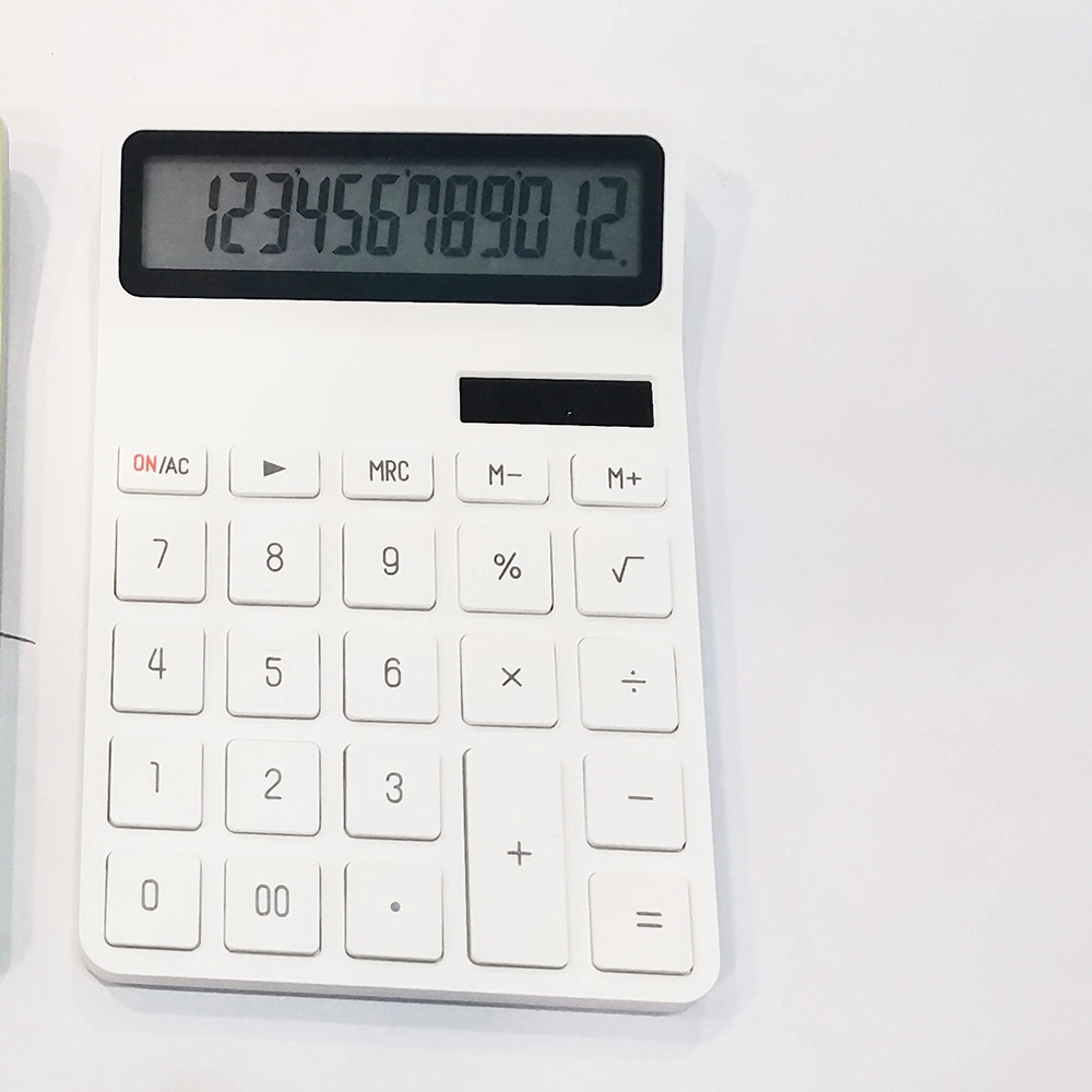 12-значный настольный калькулятор для работы с большим экраном Рекламная акция для двух источников питания Подарочный калькулятор Solar