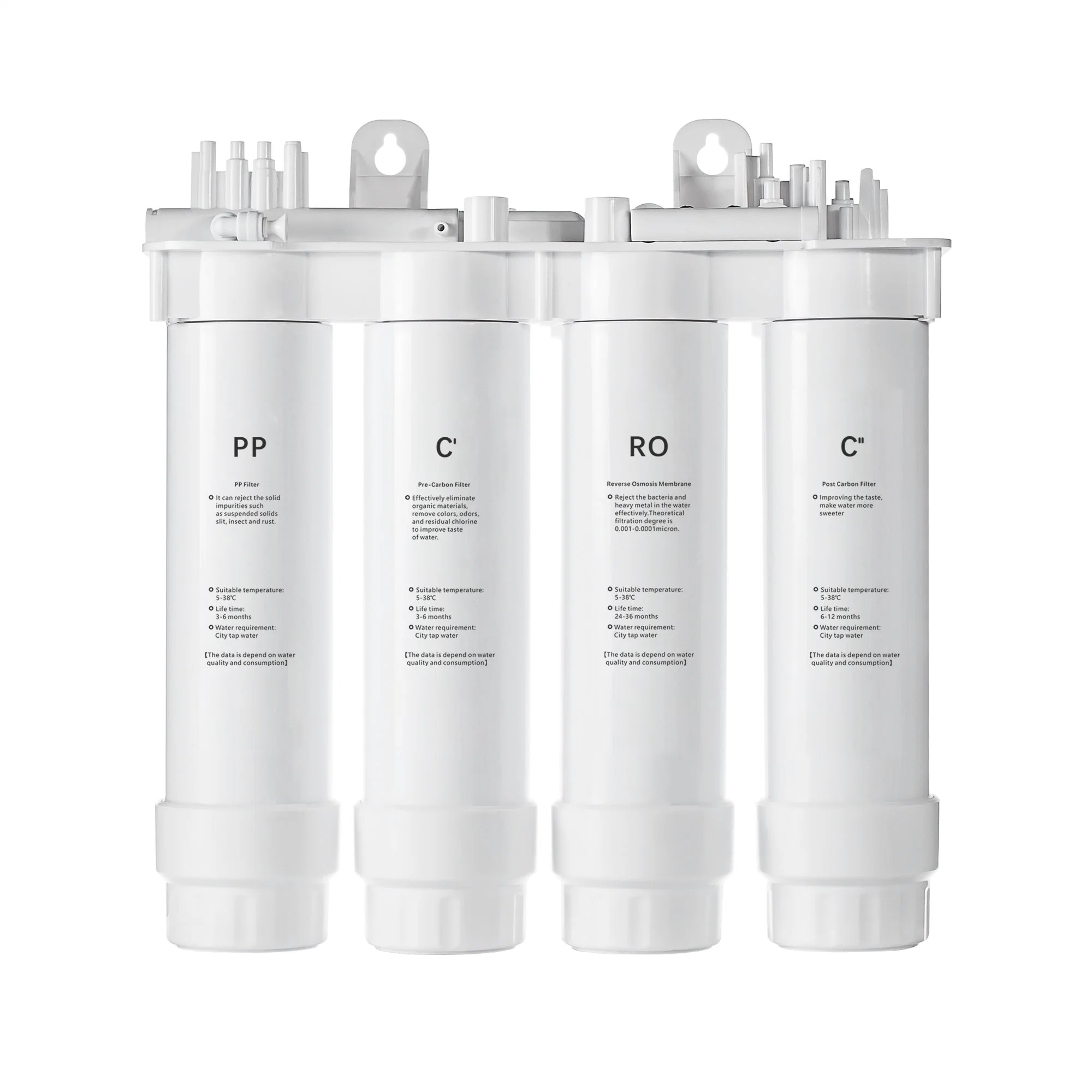 4 Stages Filtration Custom Eco Friendly High Capacity Water Filter