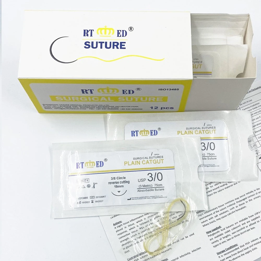 Haidyke Medicina/cirúrgica suturas absorvíveis para sutura Medical Catgut Supplies/High Quality