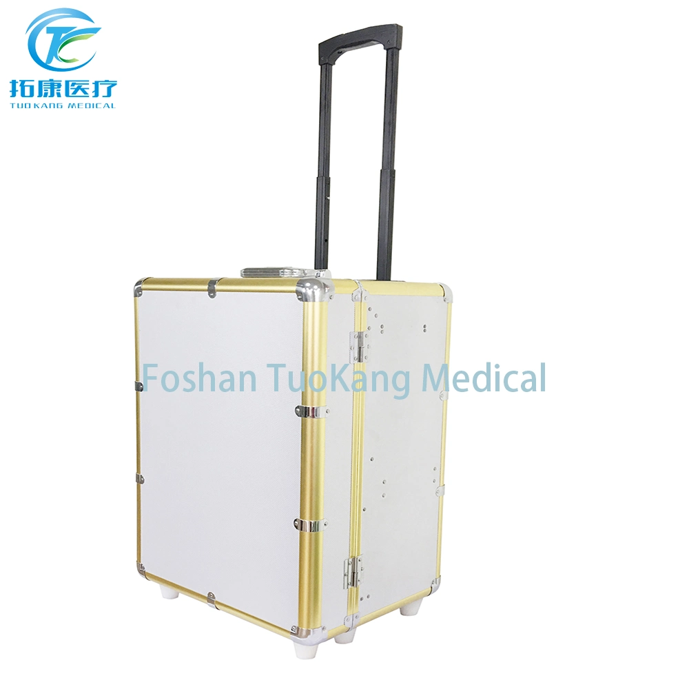 Dental Portable Mobile Delivery Suitcase Unit Self-Contained Air Compressor and Pneumatic Controlled Foot Pedal for Sale