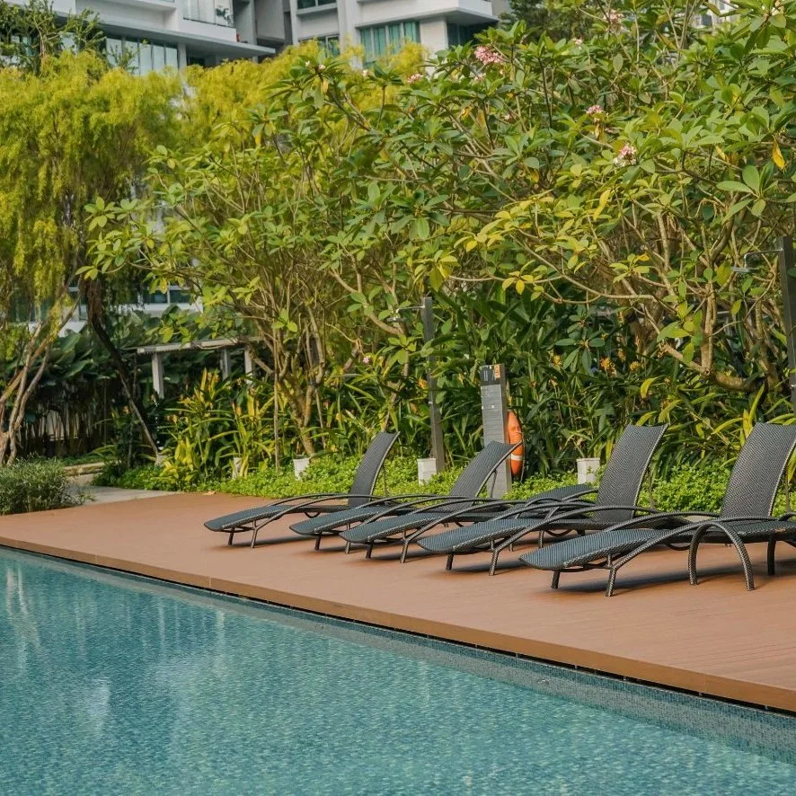 WPC-Bodenkappe Außenverbunddeckendeckel Endkappen Boden Terrasse Mit Balkon