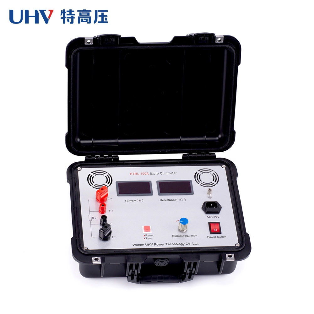 Hthl-100A Micro-Ohmmeter Circuit Breaker Contact Resistance Tester