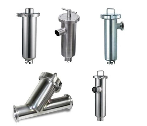 Sanitary Stainless Steel Angle Type Strainer for Beverage Dairy