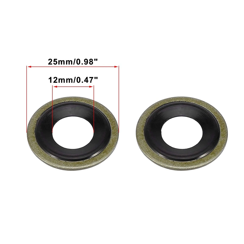 Metal and Rubber Drain Plug Gasket 12mm or 1/2 097-021 65274 365274 14079550 14090908 1625762 1631748 24571185 25524544 5741252 8-14090-908-0