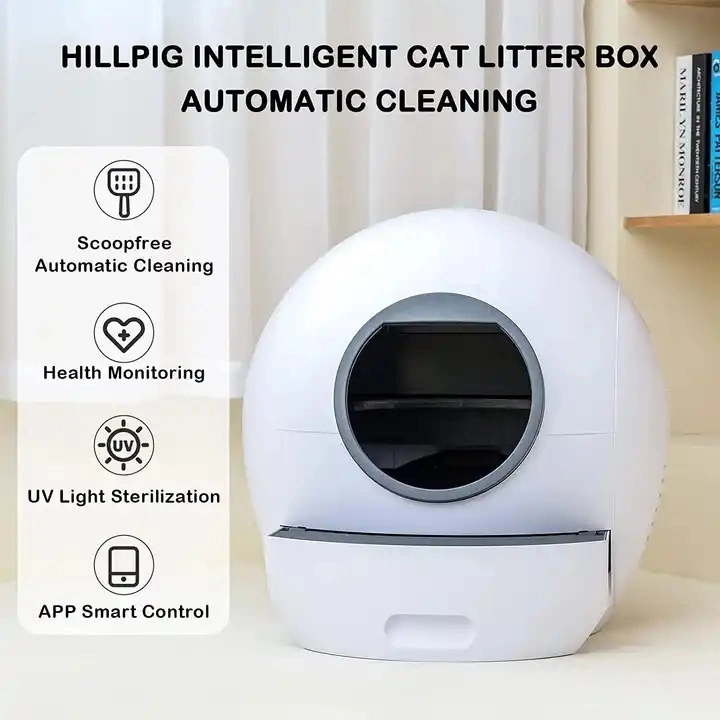 Esterilización inteligente Salud desinfección Limpieza automática Caja de bandejas de basura Cat Smart WiFi Control aplicación de teléfono indicador de sensor automático remoto Cat Caja de basura