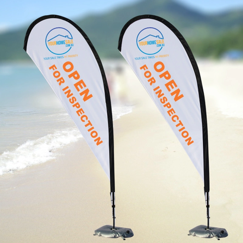 Flying Feather Custom Polyester Promotional Flag Advertising Teardrop Banner Swooper Flag Pole