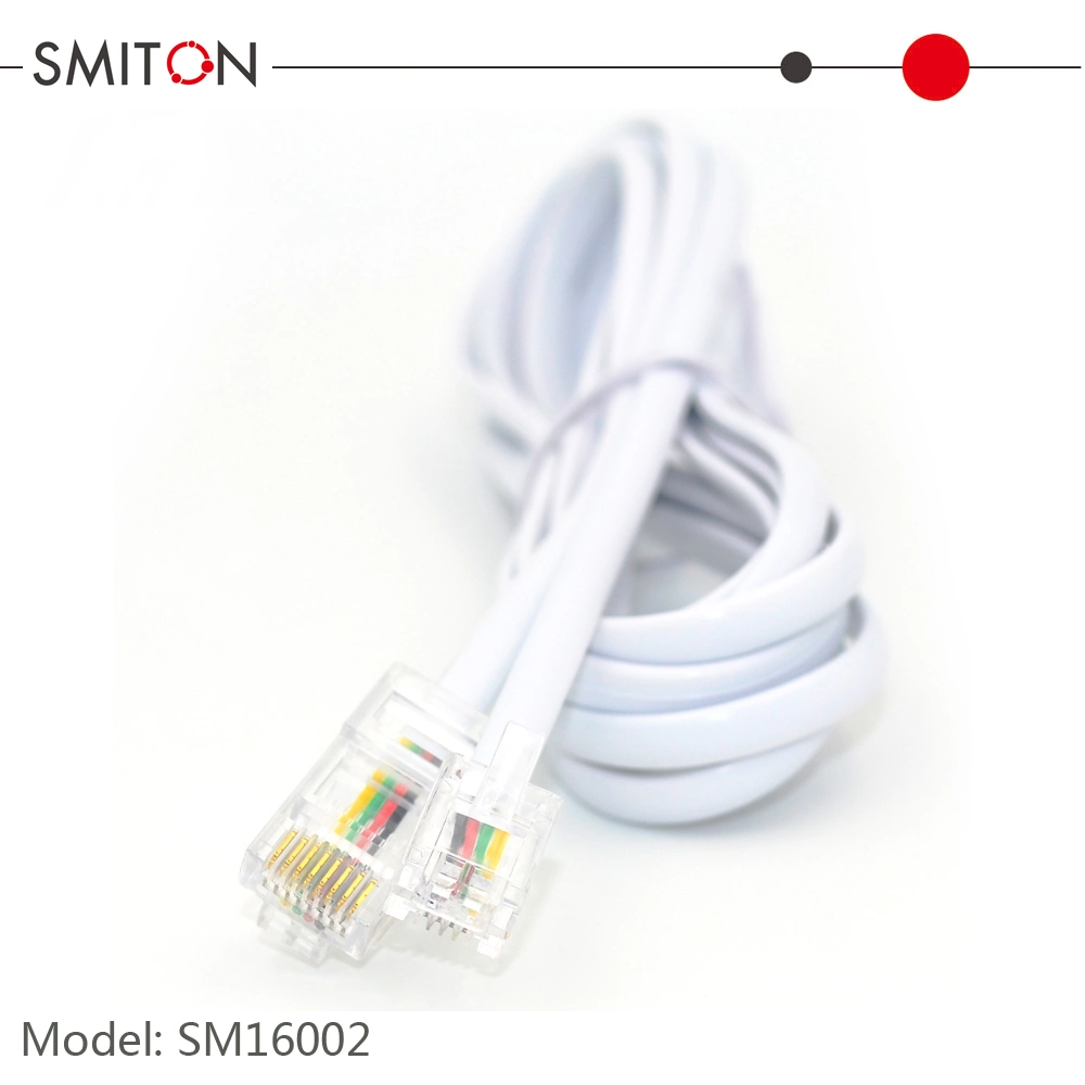 Rj11 6p4c to RJ45 8p4c Telephone Connector Flat Patch Cable