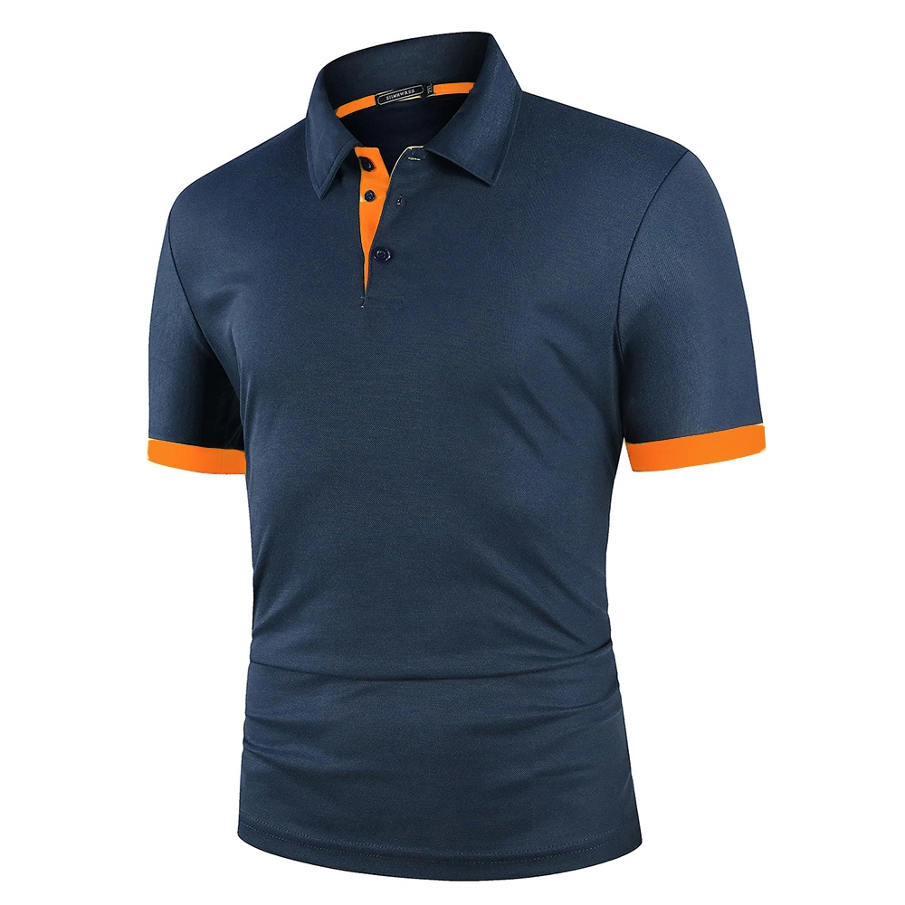 Wholesale Custom Men Polo Shirt Short Sleeve Shirts Contrast Color Polo New Clothing Summer Streetwear Casual Fashion Men Tops