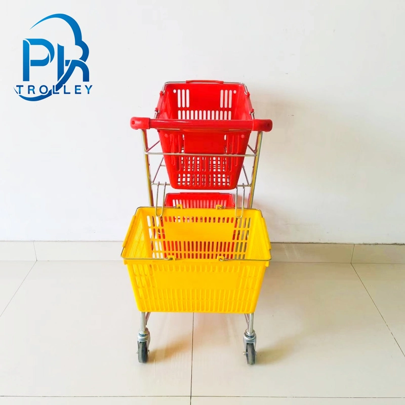 Holds Three Baskets Versatile Shopping Cart for Convenience Stores