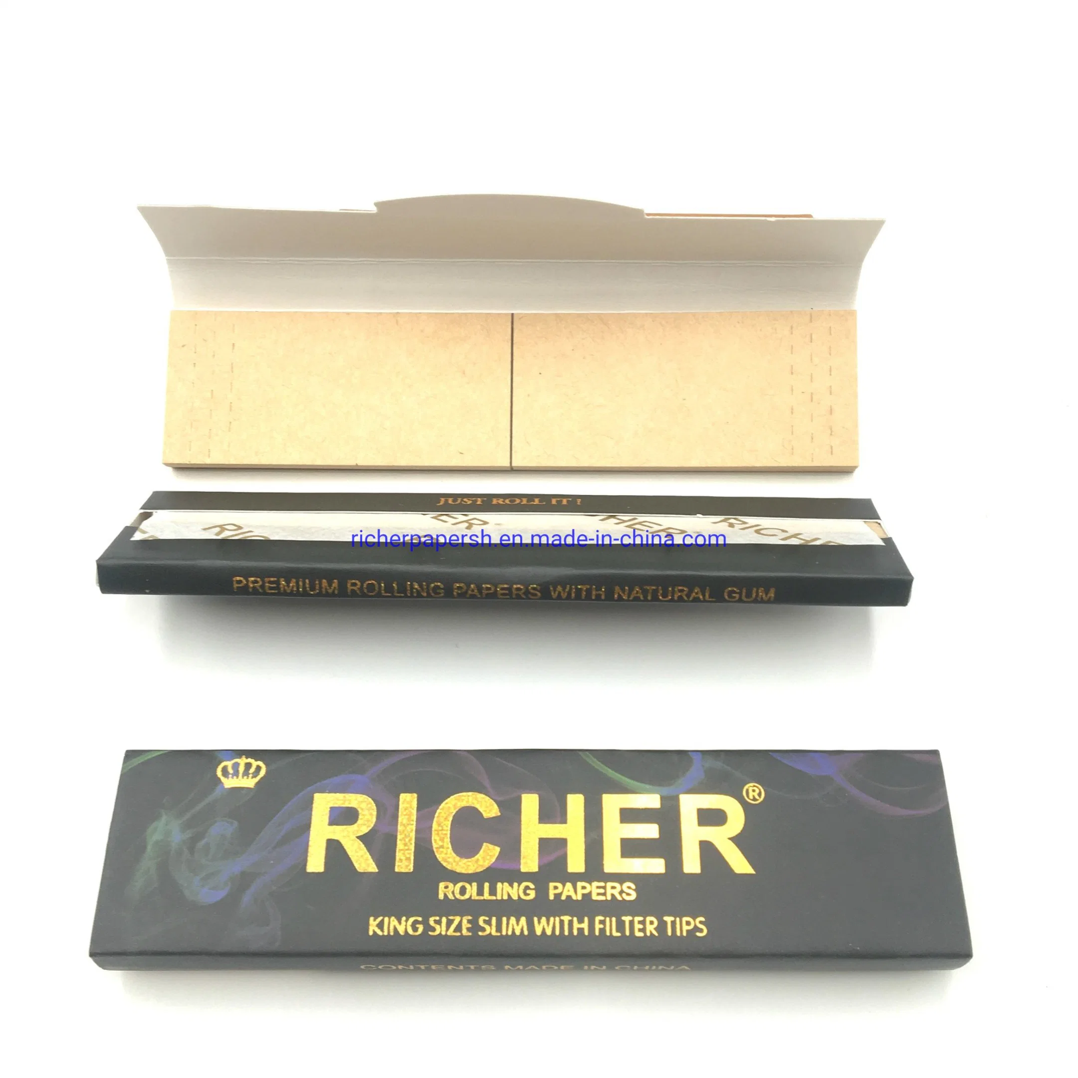 Cigarette Rolling Paper with New Design Gold Foil