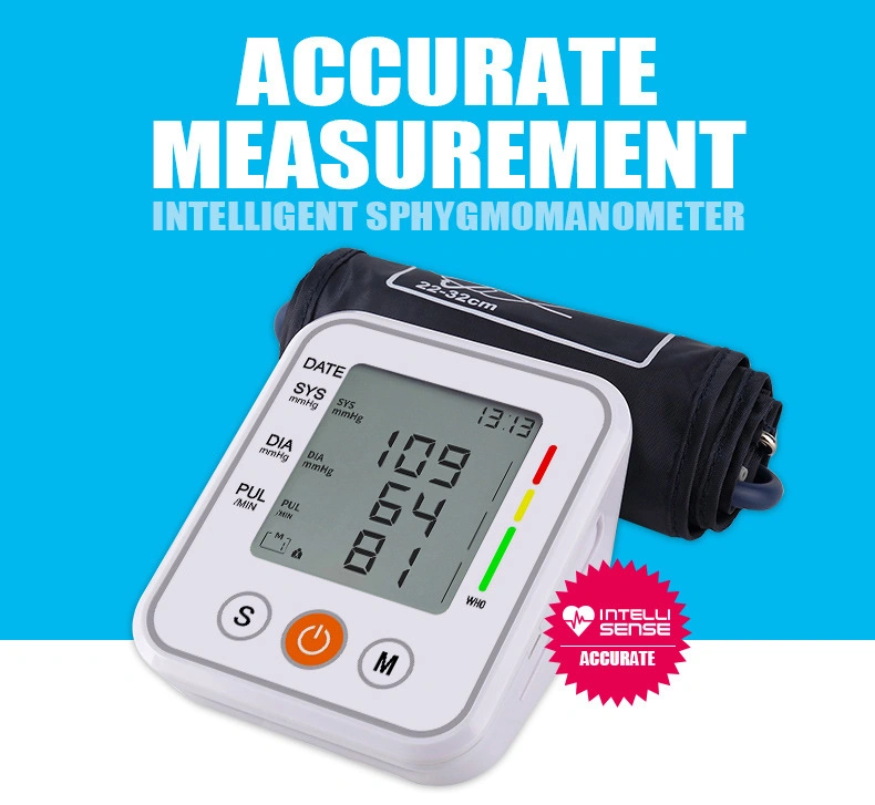 Cuff Blood Pressure Monitor Bp Automatic Intelligent Language Prompt Alar Is Suitable for Home Medical Treatment of Middle-Aged People Blood Pressure Meter