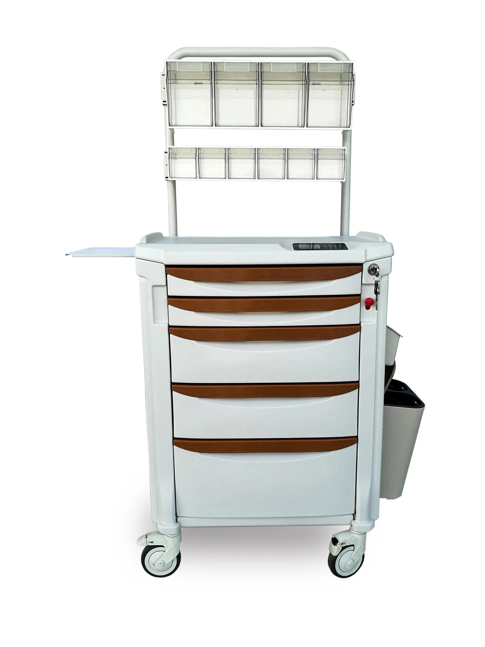 Carro y carrito de anestesia ABS con cajones para medicina, urgencias, logística, ropa de cama, lavandería, Tratamiento, distribución de medicamentos como equipo hospitalario- E