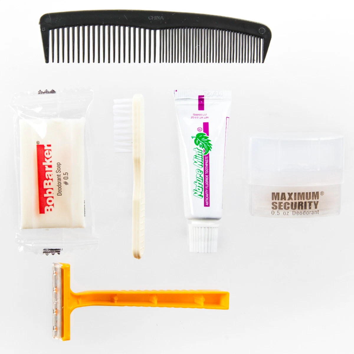 Kit de Cuidado Personal 30 Pasta de dientes jabón mechón de cabello cepillo de dientes de color marfil comodidades peine