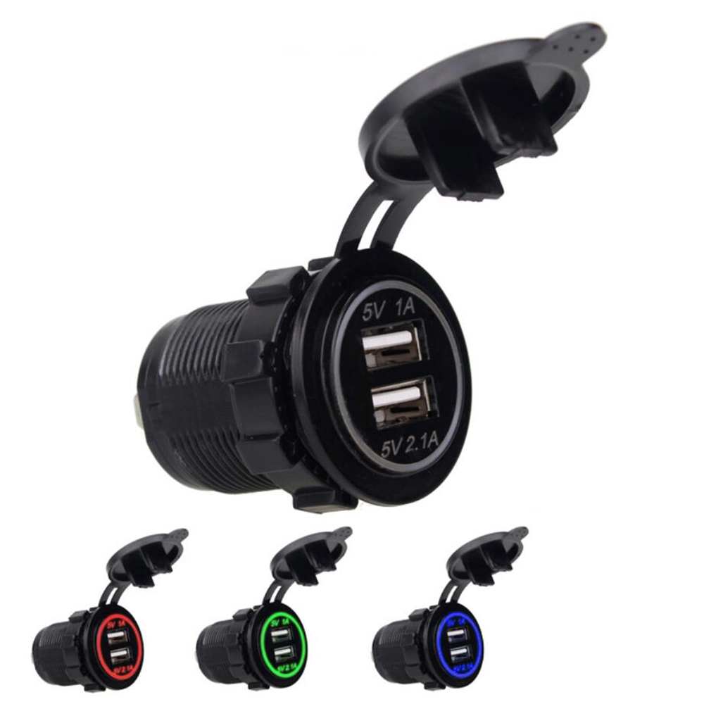 Waterproof USB Socket Charger for Motorcycle Truck Boat LED Car Adapter Outlet Power Wbb13196