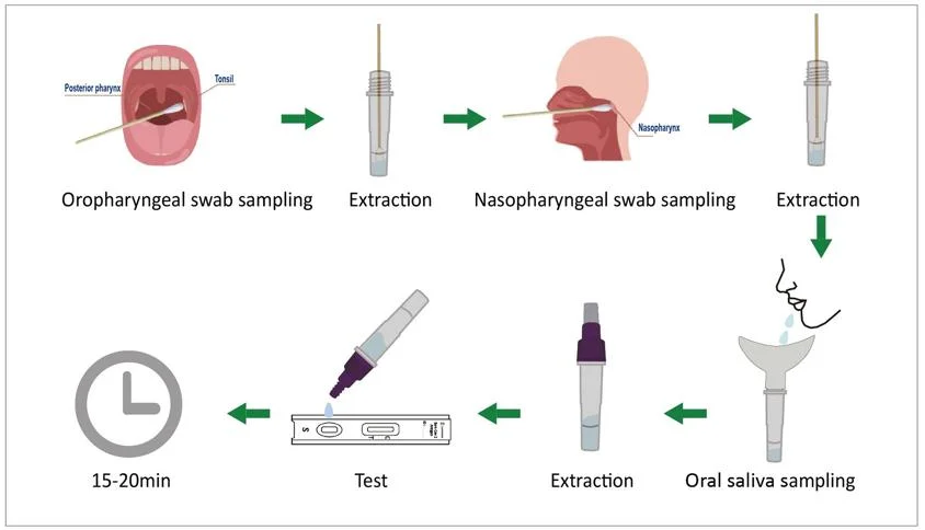 CAS Self Test Kit Antigen Saliva Nasal Swab Rapid Antigen Test Strip