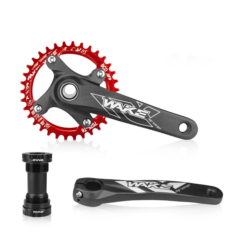 Wake Bicycle Crank Tooth Plate 104bcd Positive and Negative Tooth Plate 32t-38t Central Air Shaft Integrated Crank Set