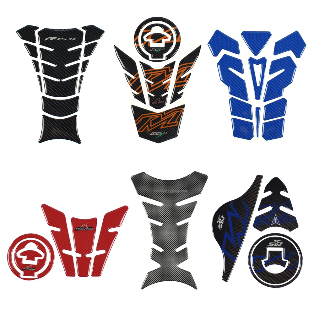 Fishbone Decorative Durable Dustproof Protection Fuel Tank PVC Motorcycle Stickers