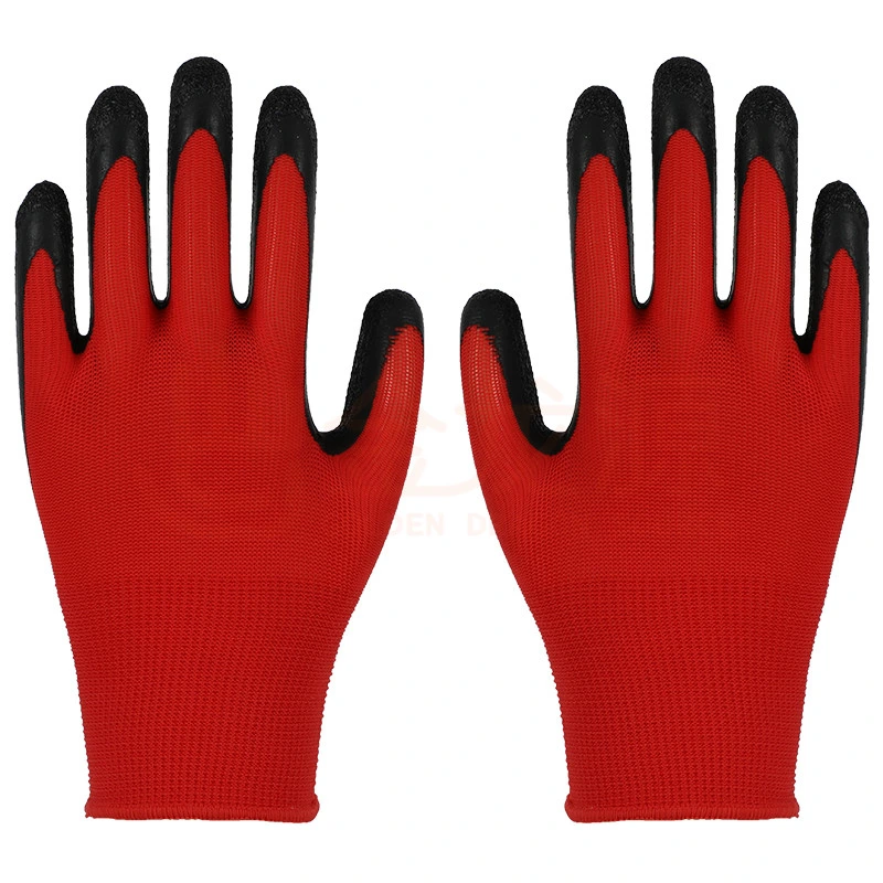 Objetivo general de la mano los guantes de trabajo de los hombres de Invierno de látex de nylon recubierto de guantes de trabajo de seguridad de protección guantes de trabajo para la construcción