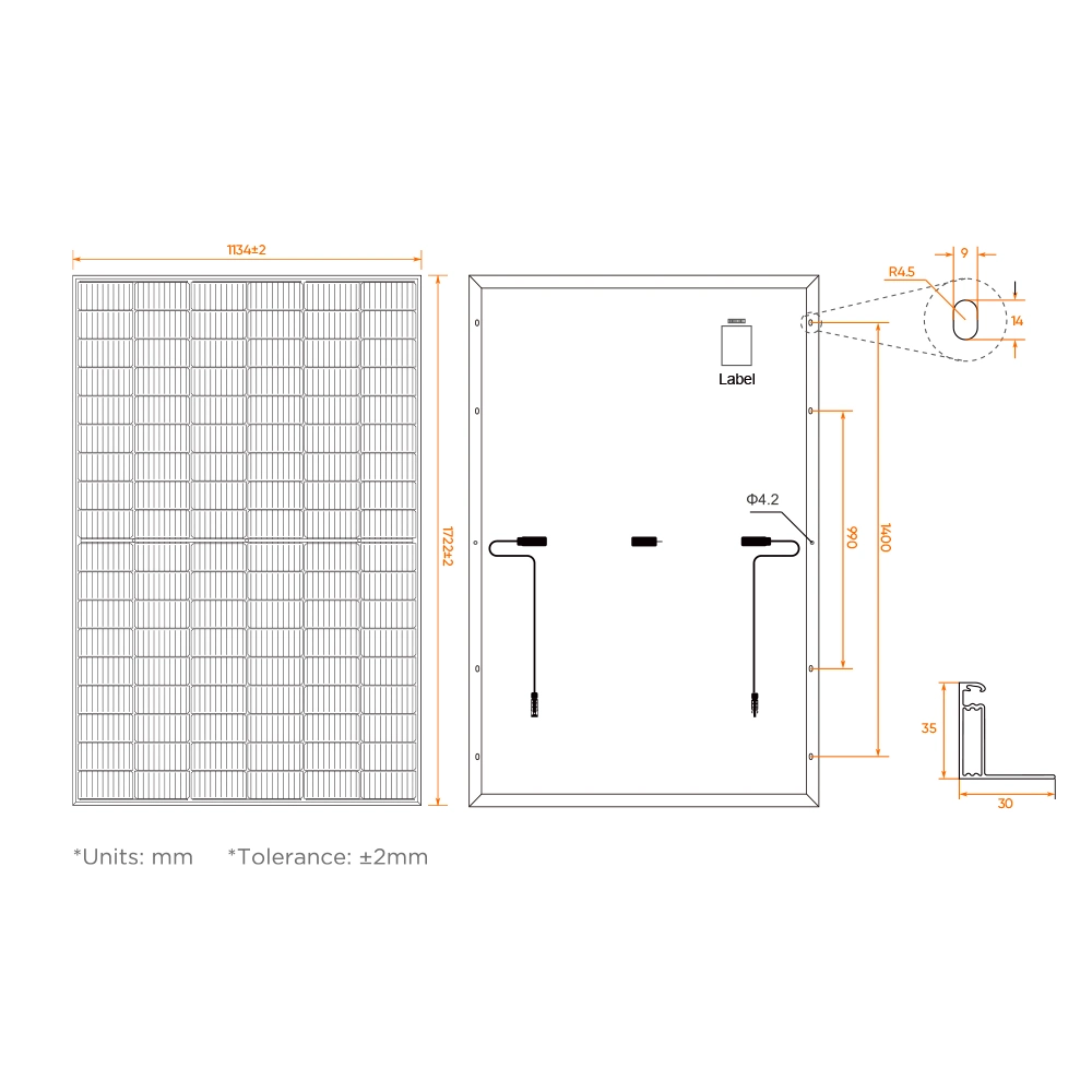 Panneau solaire monocristallin de haute qualité avec cadre entièrement noir 400W 410W 420W 550W en stock en Europe