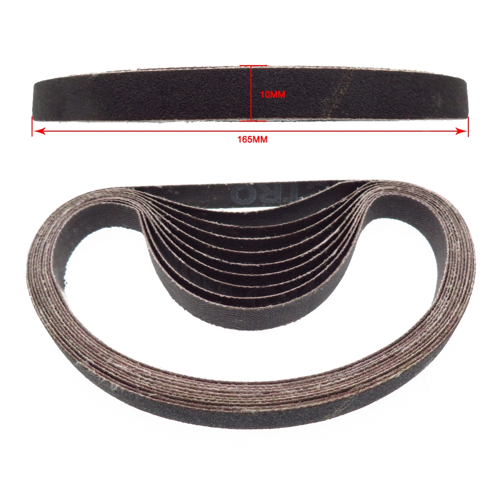 330X10mm 60/80/120/180/240 Grits Black Emery Cloth Silicon Carbide Abrasive Sanding Belts for Polishing Grinding
