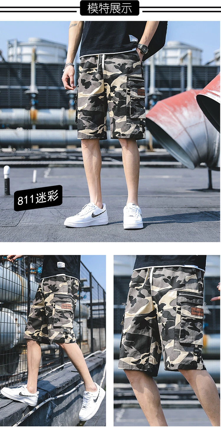 2023 Manufacture Factory Price Fashion Men&prime; S Short/ with Customize Logo/ 98% Cotton 2% Elastane Cowboy Woven Shorts with Oversized Pocket