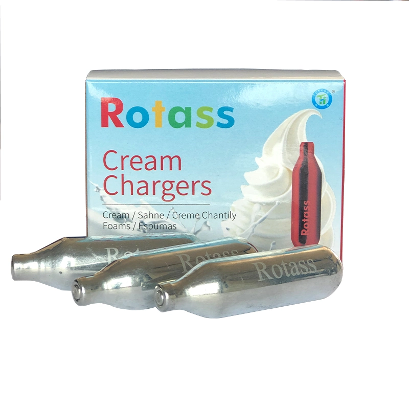 Certificate Grade 8g Cream Chargers N2o Gas Carbon Steel Cylinder
