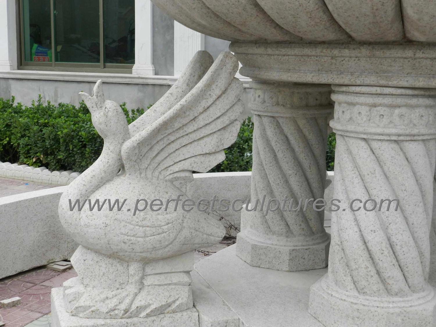 Garden Stone Marble Water Pool Fountain with Carving Column Pillar (SY-F236)