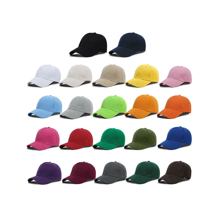 Gorras deportivas lisas de poliéster Unisex ajustables para hombre