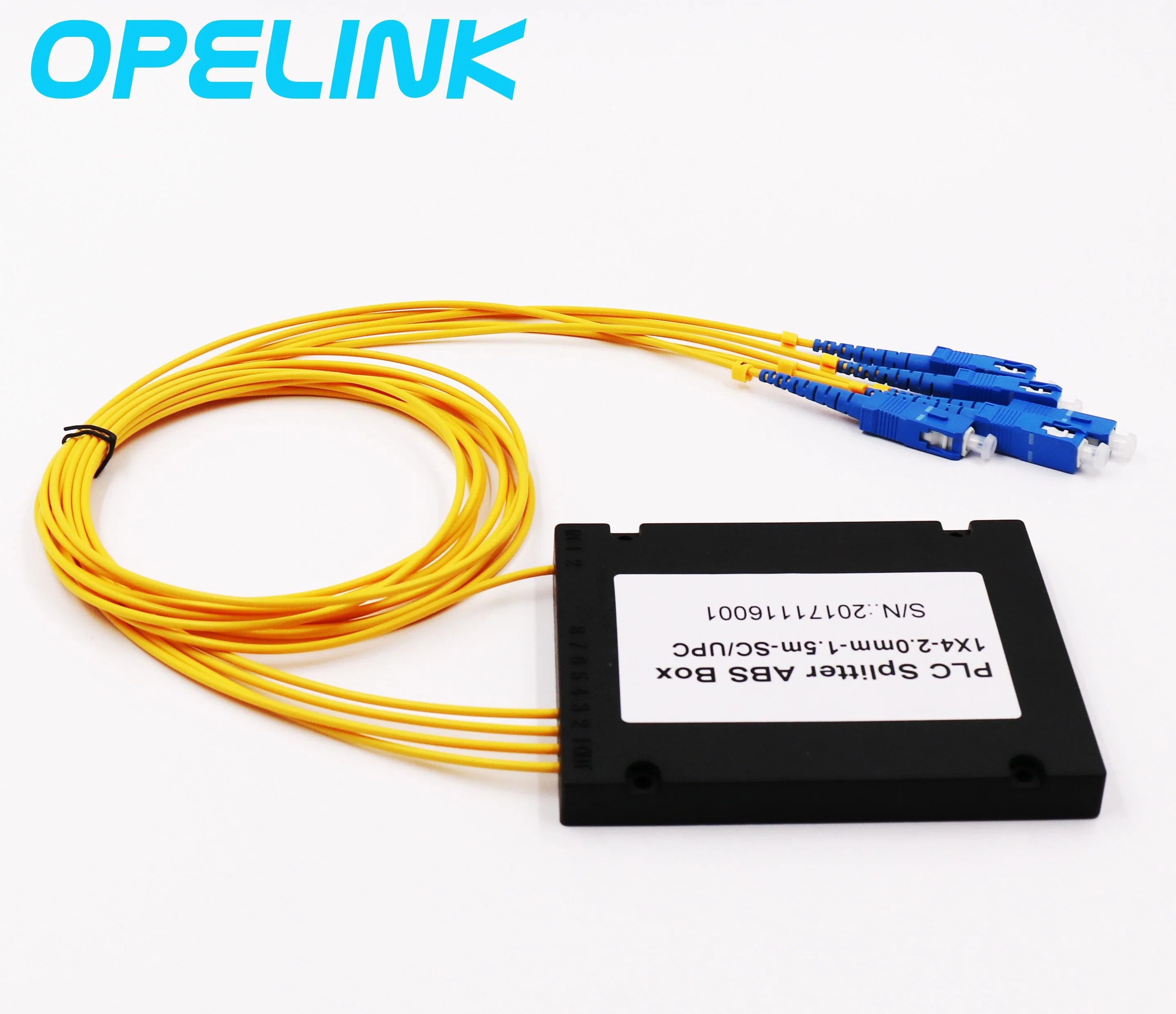 1X4 ABS Box Optical Fiber PLC Splitter with Sc Connector