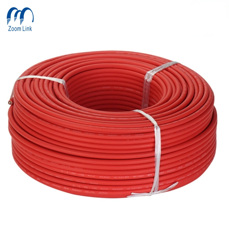 Cable de cobre resistente a la llama PVC XLPE o caucho de silicona aislado PV cable eléctrico solar