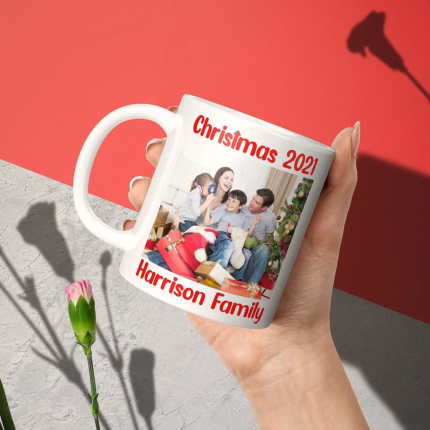 Custom Coffee Mug, Custom Black Mug with Picture, 11 Oz, Customized Mugs with Photo for Best Friends, Family, Gift